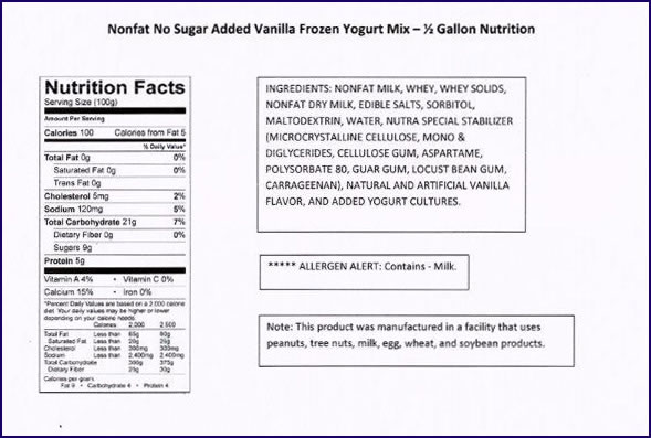 sugar free ice cream carb count