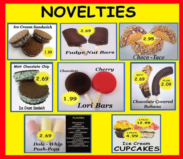 Ice Cream Novelties Harrison Township Lori's Lick 'em Up Ice Cream